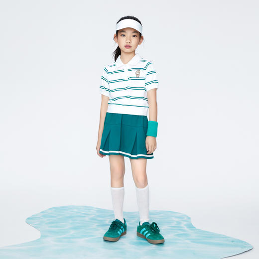 【实体店同款】女童清凉POLO衫翻领短袖上衣夏季新款安奈儿童装AG421798 商品图3