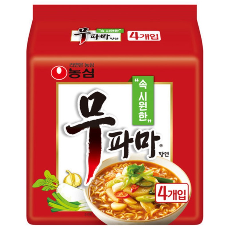 农心萝葱蒜汤面(122gx4)농심 무파마탕면