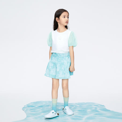 【实体店同款】女童甜酷百褶裙裤夏季新款安奈儿童装AG426646 商品图3