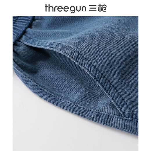 Threegun三枪 牛仔宽松女八分裤-61390B011 商品图6