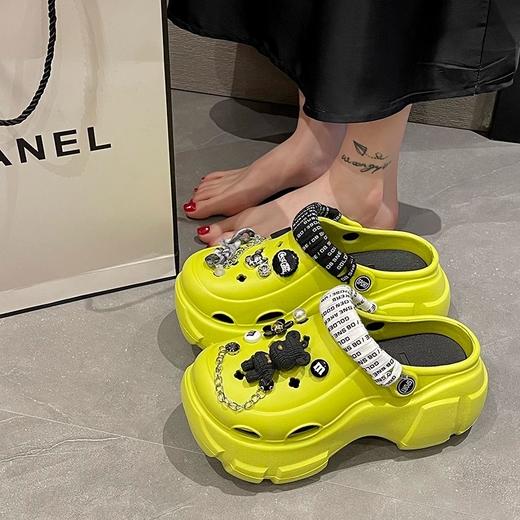 西村名物2024夏季外穿时尚休闲DIY镂空厚底洞洞鞋XZ4BA06131 商品图4