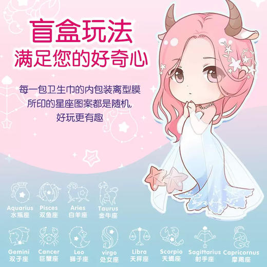 韩国进口李丽安星座盲盒系列卫生巾 商品图3