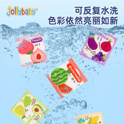 Jollybaby儿童布书认知卡追视彩色看图识字宝宝早教婴儿闪卡玩具 商品图3