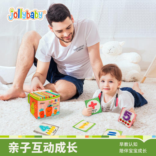 Jollybaby儿童布书认知卡追视彩色看图识字宝宝早教婴儿闪卡玩具 商品图4