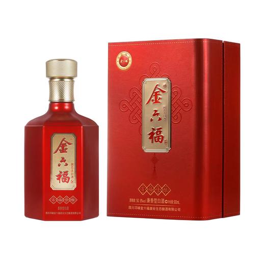 [金六福百福佳酿]50.8度-兼香型白酒500ml*6瓶整箱送礼袋 商品图1