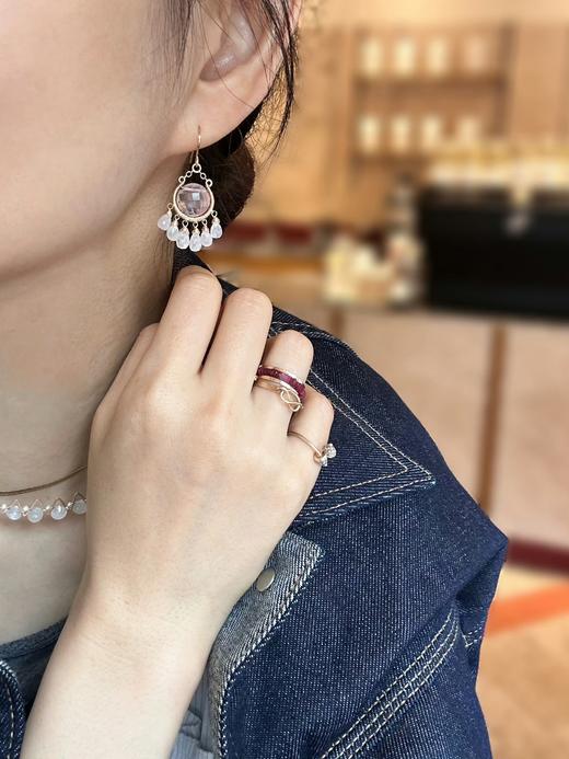 SpoiledBrat Jewelry chandelier吊灯系列 粉晶月光石气质耳环 商品图1