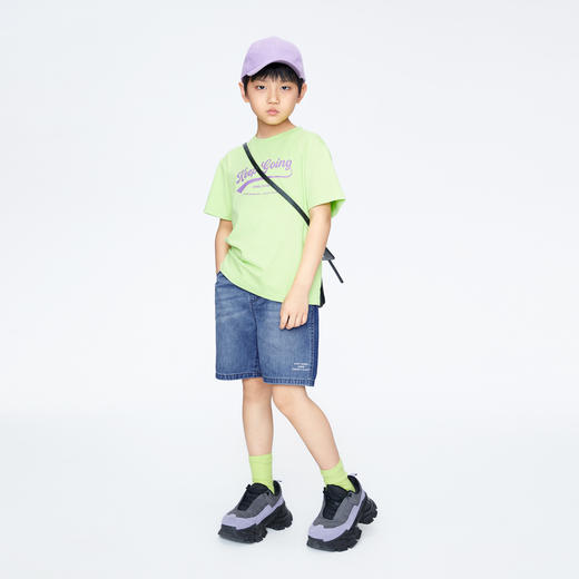 【实体店同款】男童全棉软牛仔短裤新款安奈儿童装AB426632 商品图3