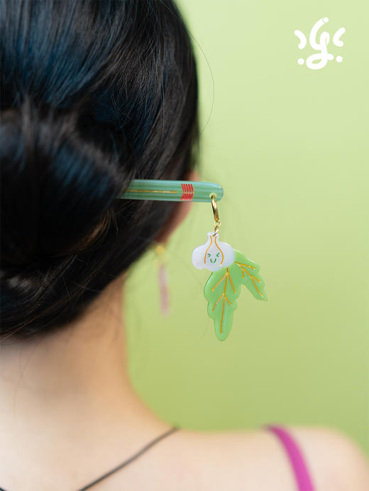 古古楽gugu端午发饰醋酸材质原创设计抓夹耳饰成人儿童 商品图11