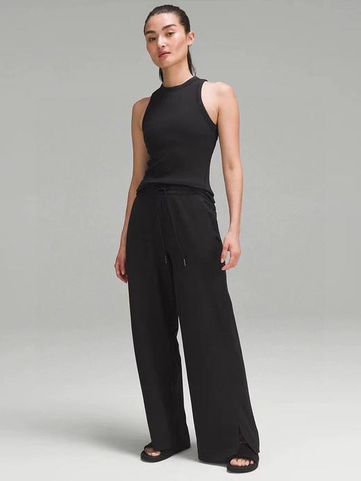 清仓库不退换 lulu French Terry 露露女生薄毛圈阔腿卫裤  裤脚侧开口设计 商品图1