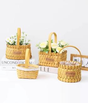 蕾丝木片花篮.柳旦篮.公主篮-鸡蛋篮