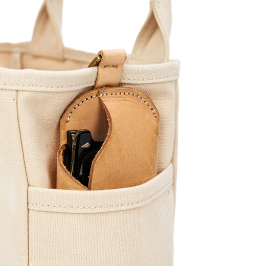 Cicadahood日本帆布拼意大利牛皮 刺绣logo 随身托特包 商品图2