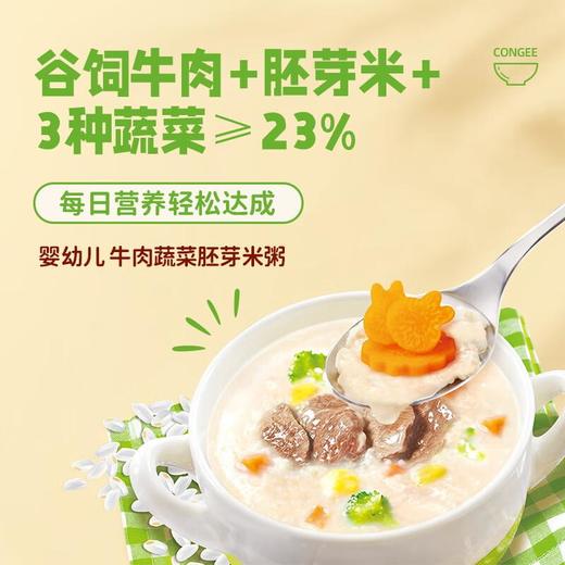 爷爷的农场婴幼儿牛肉蔬菜胚芽米粥100g 商品图3