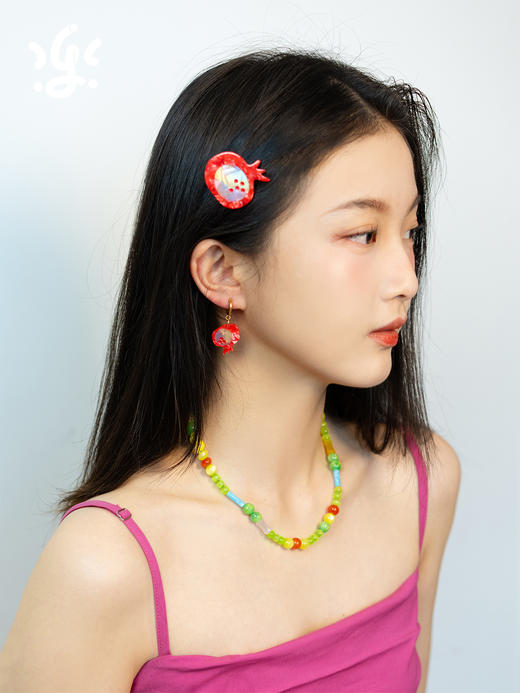 古古楽gugu端午发饰醋酸材质原创设计抓夹耳饰成人儿童 商品图2
