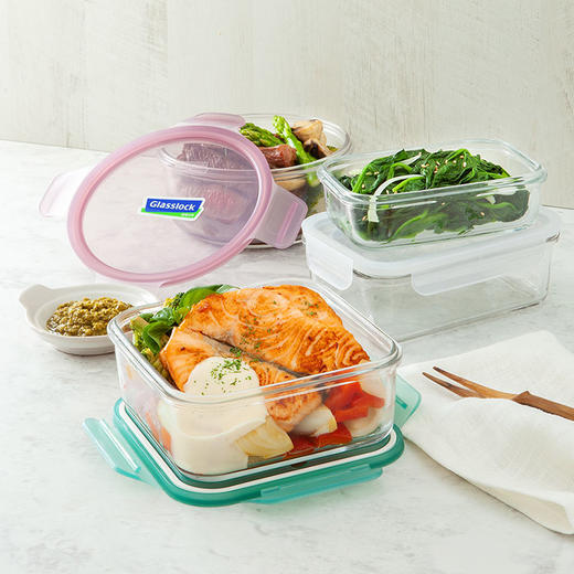 glasslock玻璃保鲜盒长方形3件套 商品图1