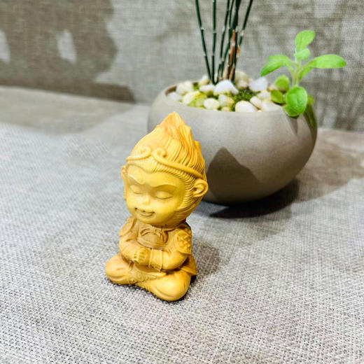 合手战斗佛/悟空°大小款黄杨摆件 商品图2