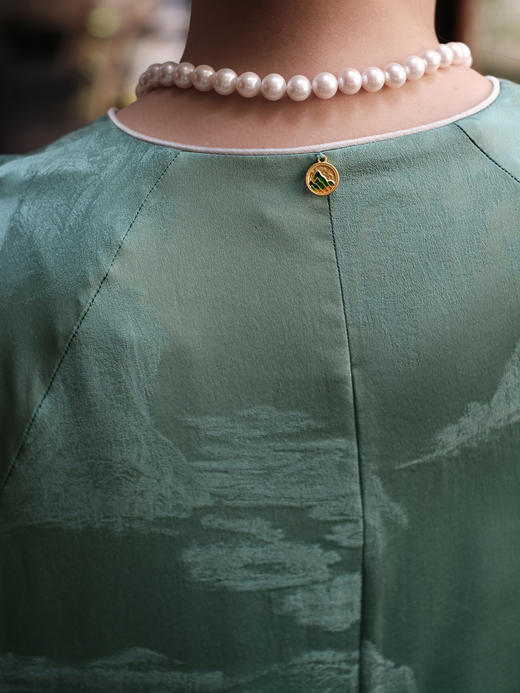 STJINGx凯喜雅x故宫 |千里江山溢彩旗袍连衣裙 商品图3