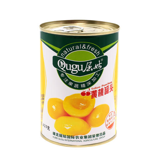 【严选】【0防腐剂 精选安徽砀山黄桃 巴氏杀菌 出口品质】屈姑糖水黄桃罐头425G*6（厂家直发） 商品图1