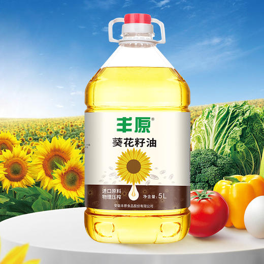 丰原 葵花籽油5L/桶  精选原料 物理压榨 72小时发货 商品图1
