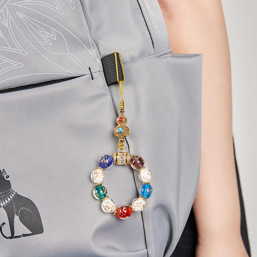 大英博物馆 东方梦境系列 香灰琉璃景泰蓝葫芦 古法镂空 手机绳 挂件 商品图3