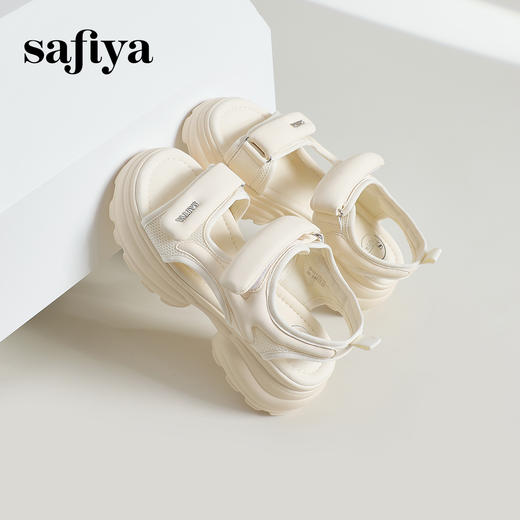 Safiya/索菲娅2024夏潮流松糕厚底轻便休闲百搭运动凉鞋 SF42115128 商品图7