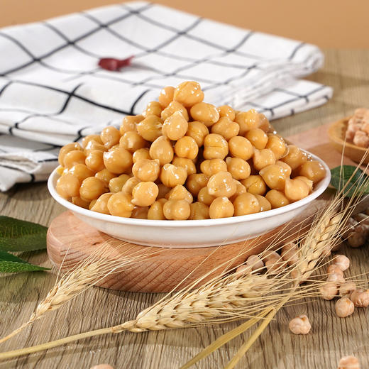 【严选】【 低脂肪 无糖无油 无负担小零食】爱豆联盟鹰嘴豆罐头400G*5    （厂家直发） 商品图0