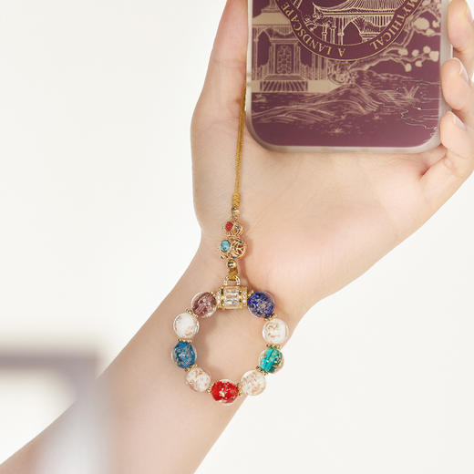 大英博物馆 东方梦境系列 香灰琉璃景泰蓝葫芦 古法镂空 手机绳 挂件 商品图1