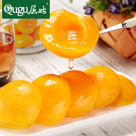 【严选】【0防腐剂 精选安徽砀山黄桃 巴氏杀菌 出口品质】屈姑糖水黄桃罐头425G*6（厂家直发）