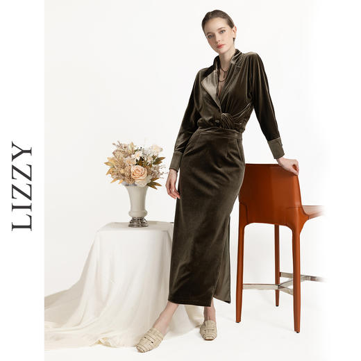 LIZZY早秋 丝绒优雅奢华气质女上衣时尚外套7955 商品图3