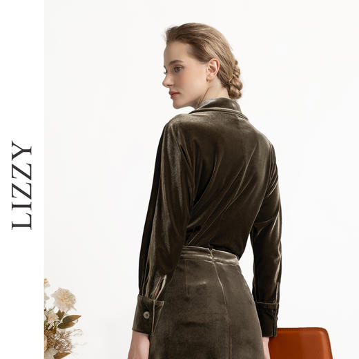 LIZZY早秋 丝绒优雅奢华气质女上衣时尚外套7955 商品图2