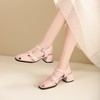 西村名物2024年夏季新款中粗跟搭扣前包镂空后空鞋外穿凉鞋X24BG20271 商品缩略图1