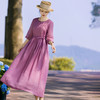 新中式棉麻苎麻连衣裙，立领国风复古改良旗袍TT96220 商品缩略图2