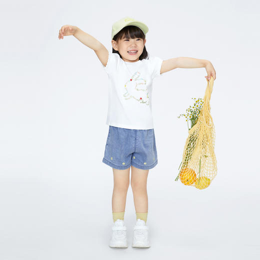 【实体店同款】女童牛仔短裤新款安奈儿童装XG426598 商品图3