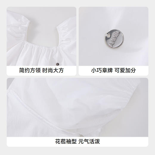 【实体店同款】女童小A摆甜美短袖上衣新款安奈儿童装AG421811 商品图4