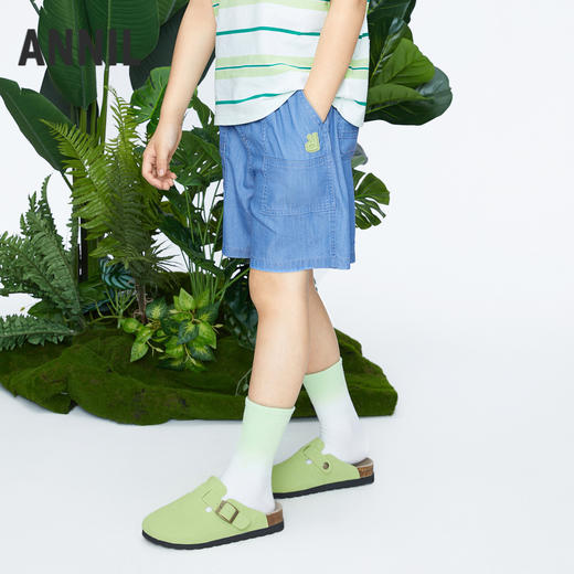 【实体店同款】男童抗菌防晒冰牛仔短裤新款安奈儿童装AB426628 商品图1