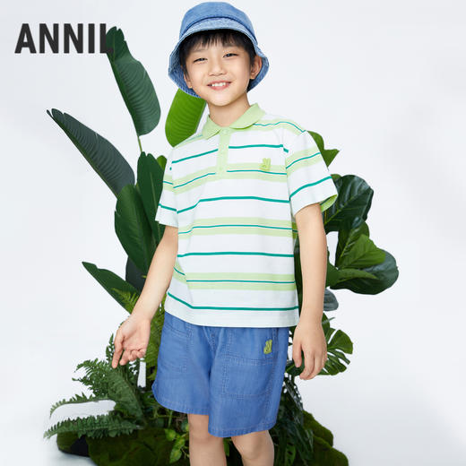 【实体店同款】男童抗菌防晒冰牛仔短裤新款安奈儿童装AB426628 商品图2