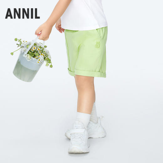 【实体店同款】男童棉麻混纺短裤裤子新款安奈儿童装XB426583 商品图1