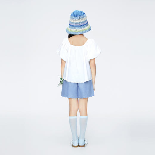 【实体店同款】女童小A摆甜美短袖上衣新款安奈儿童装AG421811 商品图5