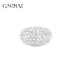GAONAS 摩登时尚欧美时潮白色满钻戒指10493JW 商品缩略图1