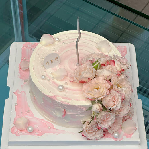 （可定制无蔗糖）鲜花瀑布蛋糕 / 鲜花装点的高颜值蛋糕 / 5寸6寸8寸可选 商品图0