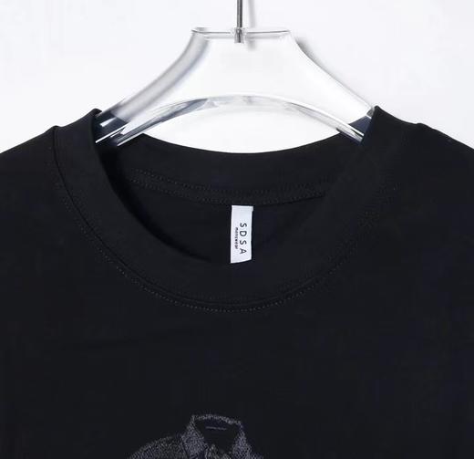 T901夏季新款衣物字母印花男女同款短袖百搭潮流情侣T恤宽松复古上衣 商品图3