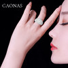 GAONAS 摩登时尚欧美时潮白色满钻戒指10493JW 商品缩略图4