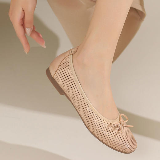 西村名物2024夏季新品真皮镂空包跟洞洞鞋女夏外穿时尚休闲空鞋T24AH11941 商品图5