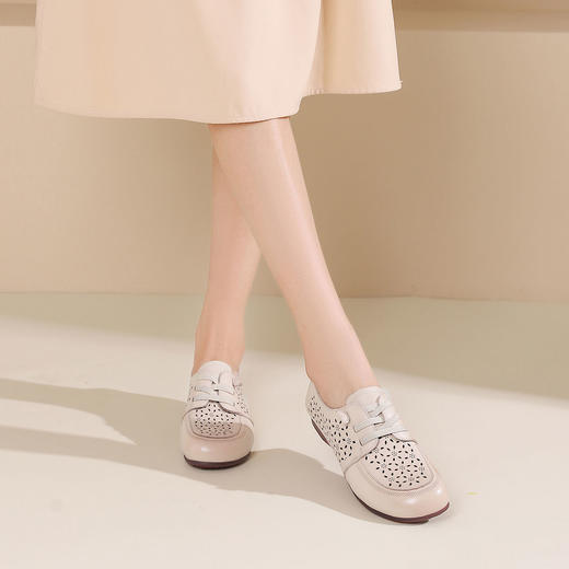 西村名物2024夏季新品真皮镂空包跟洞洞鞋女夏外穿时尚休闲空鞋T24AH13711 商品图5