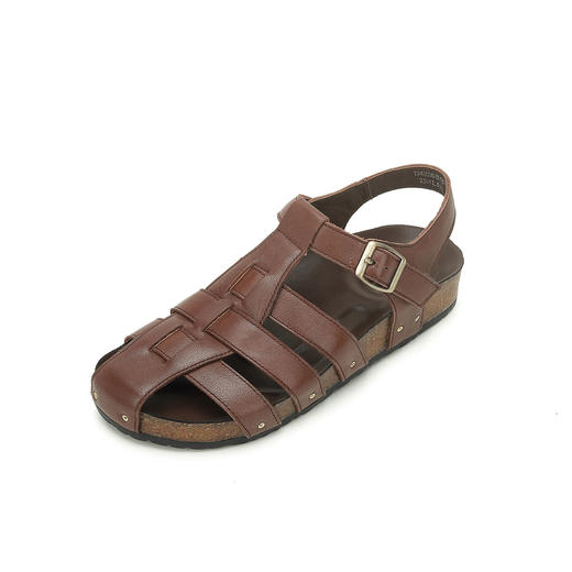 西村名物2024夏季新品真皮镂空包跟洞洞鞋女夏外穿时尚休闲凉鞋T24BG20431 商品图8