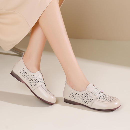 西村名物2024夏季新品真皮镂空包跟洞洞鞋女夏外穿时尚休闲空鞋T24AH13711 商品图8