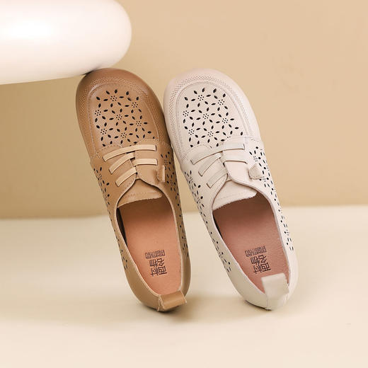 西村名物2024夏季新品真皮镂空包跟洞洞鞋女夏外穿时尚休闲空鞋T24AH13711 商品图0