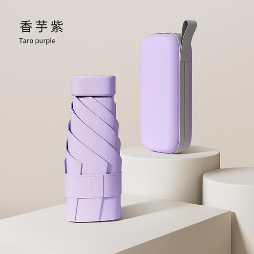 【清仓活动】迷你六折黑胶防晒伞，袖珍口袋遮阳伞扁伞，晴雨两用太阳伞! 【224-6】 商品图10