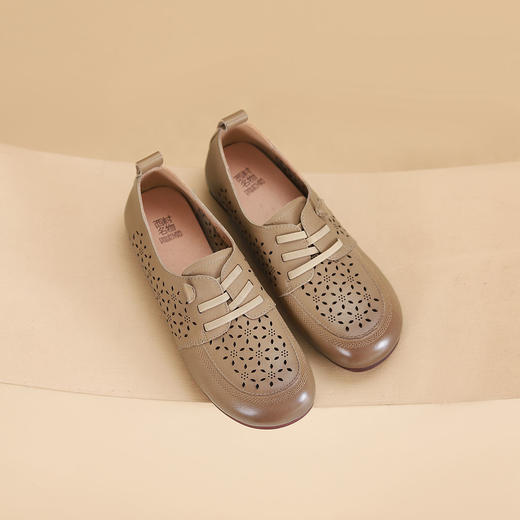 西村名物2024夏季新品真皮镂空包跟洞洞鞋女夏外穿时尚休闲空鞋T24AH13711 商品图3