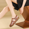 西村名物2024夏季新品真皮镂空包跟洞洞鞋女夏外穿时尚休闲凉鞋T24BG20431 商品缩略图2