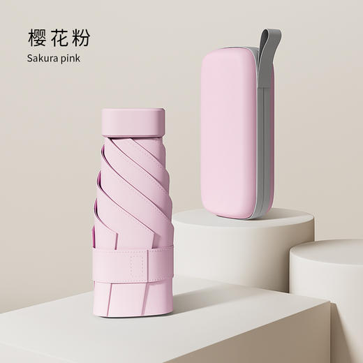 【清仓活动】迷你六折黑胶防晒伞，袖珍口袋遮阳伞扁伞，晴雨两用太阳伞! 【224-6】 商品图12